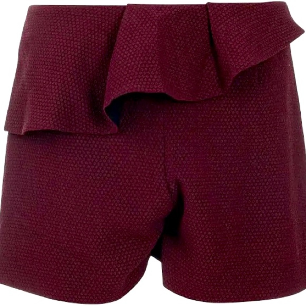 Sandro Paris Burgundy Mini Shorts